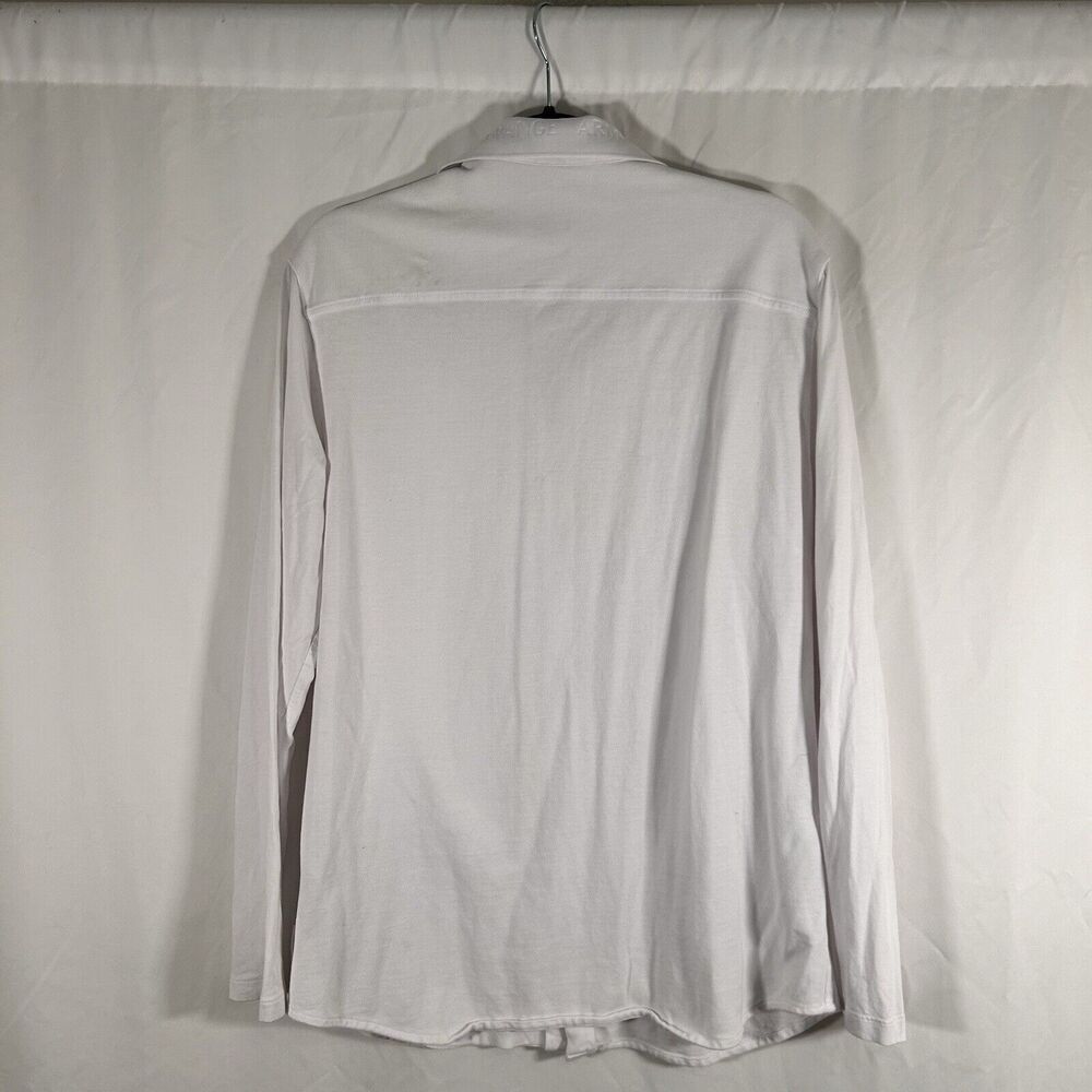 Armani Exchange Shirt Men's Large White Long Sleeve Button Up Regular Cotton - Picture 8 of 12